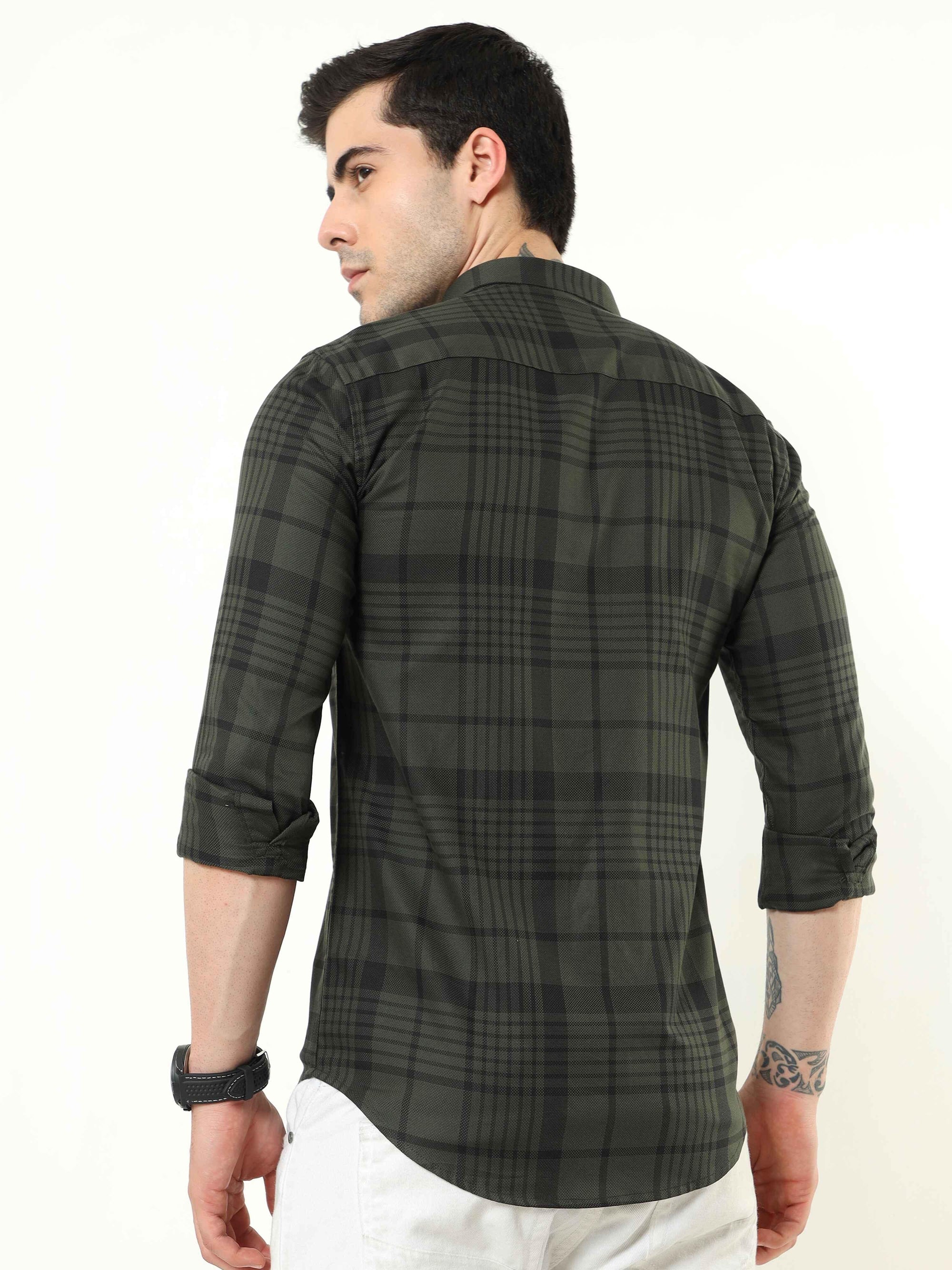 Olive Slim Fit Shirt