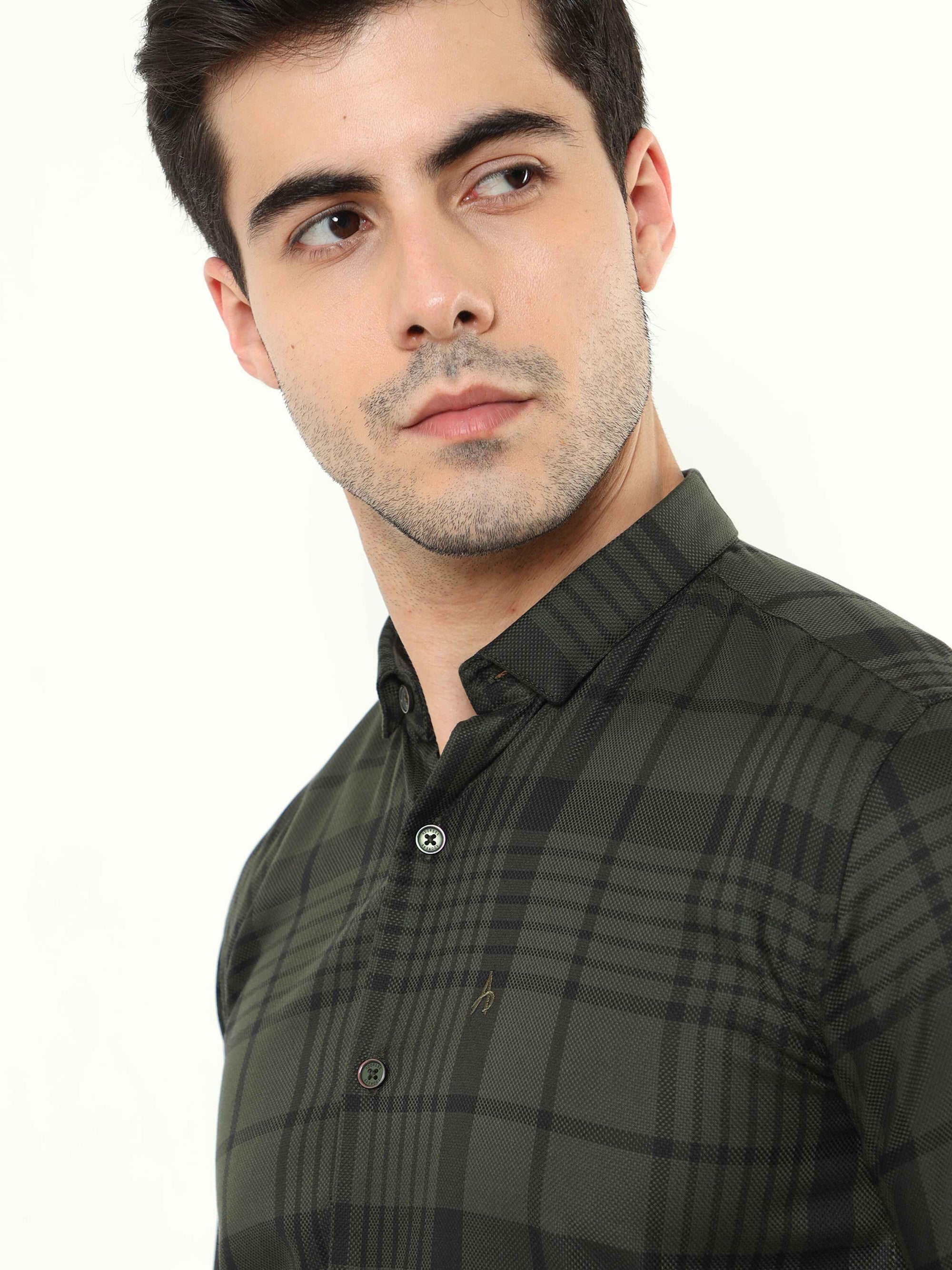 Olive Slim Fit Shirt