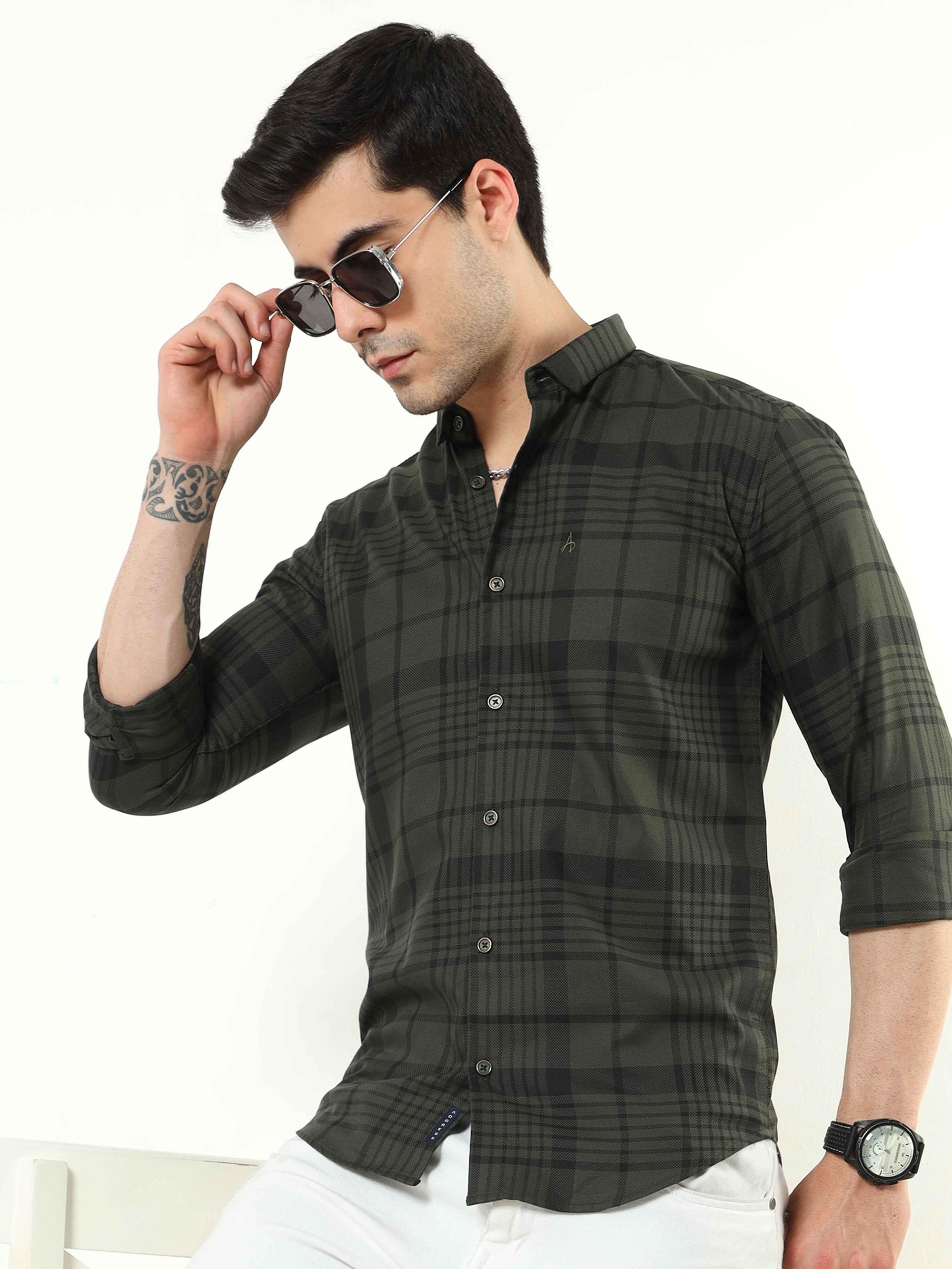 Olive Slim Fit Shirt