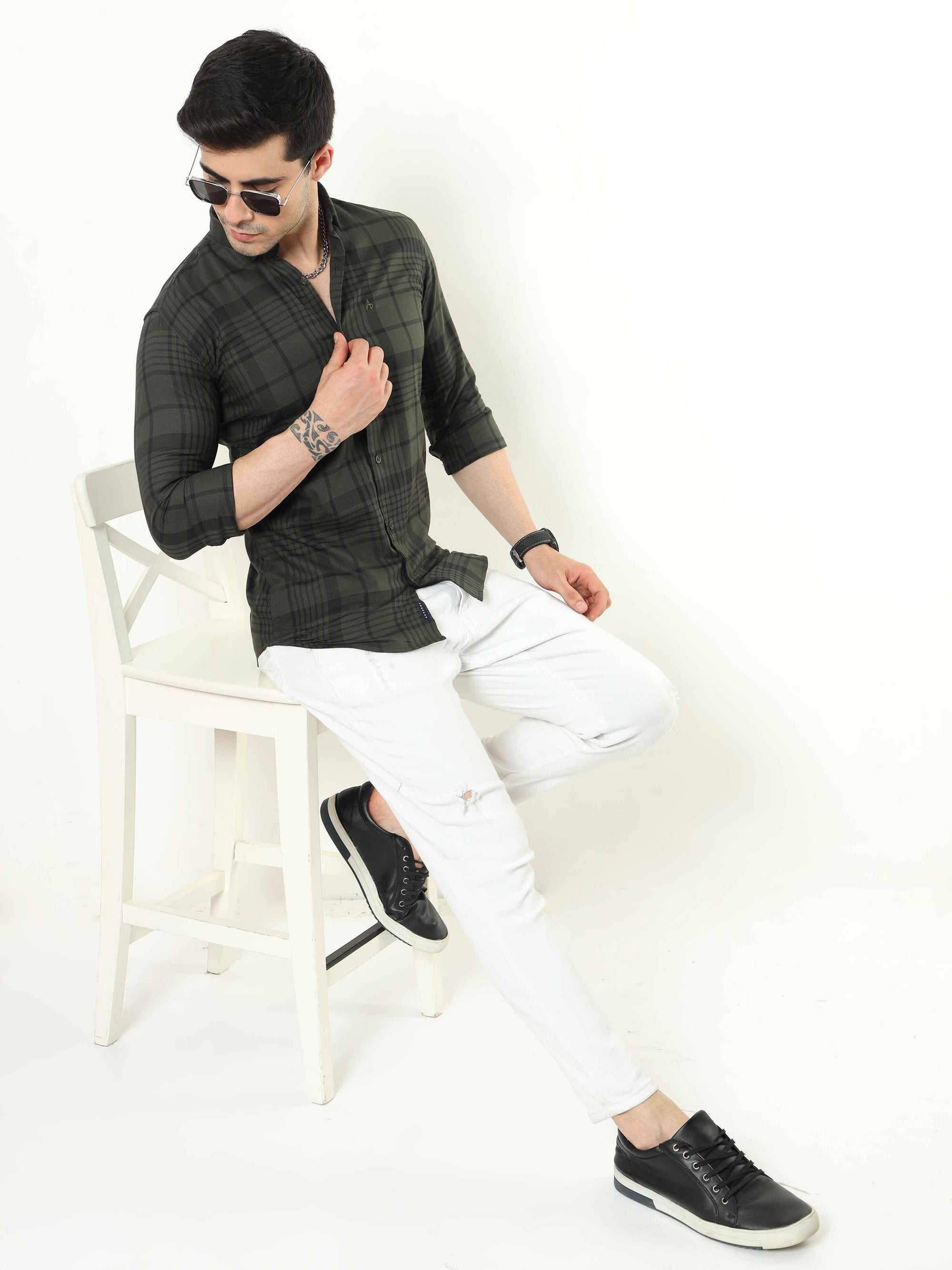 Olive Slim Fit Shirt