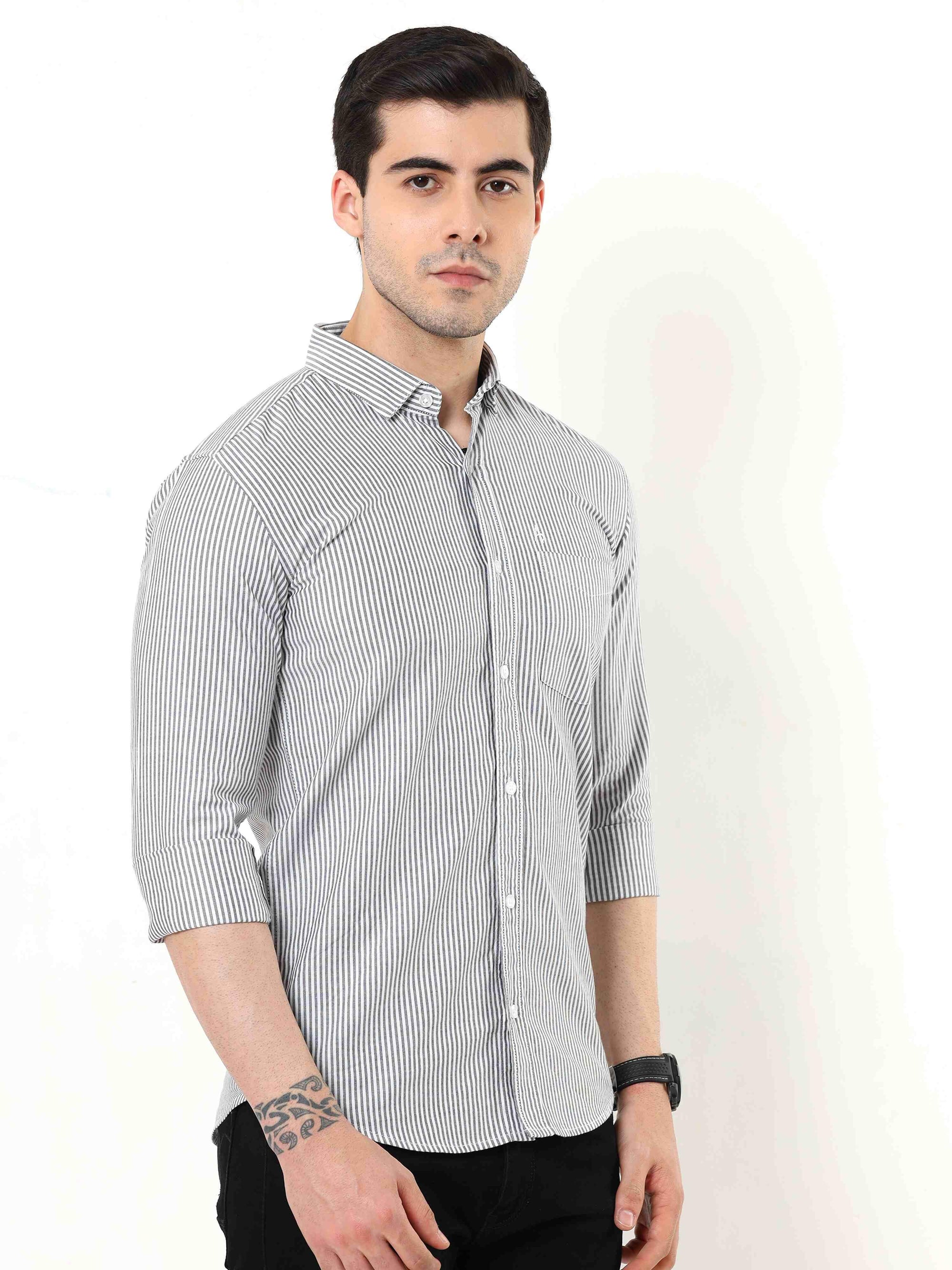 Black Stripes Slim Fit Shirt