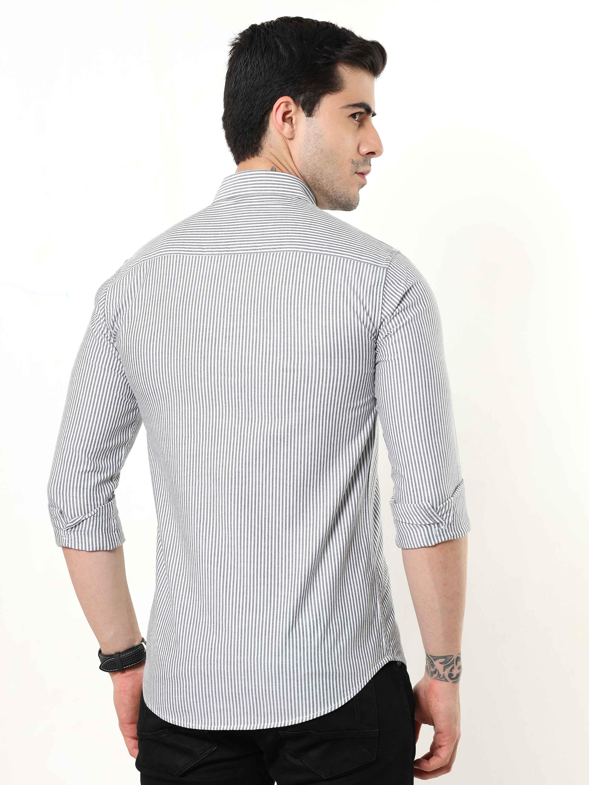 Black Stripes Slim Fit Shirt